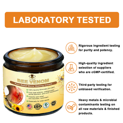 Official Store: TLOPA® Bee-Venom Pain-Relief Bone Healing Cream (Reducing joint swelling, pain, stiffness, redness, warmth, soreness, and joint fatigue)